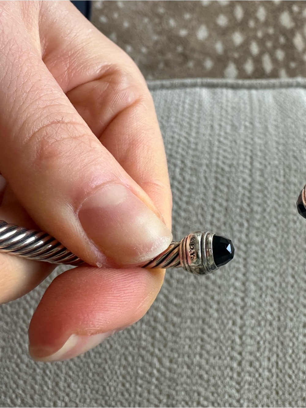 David yurman 4mm classic cable bracelet onyx - Picture 4 of 5